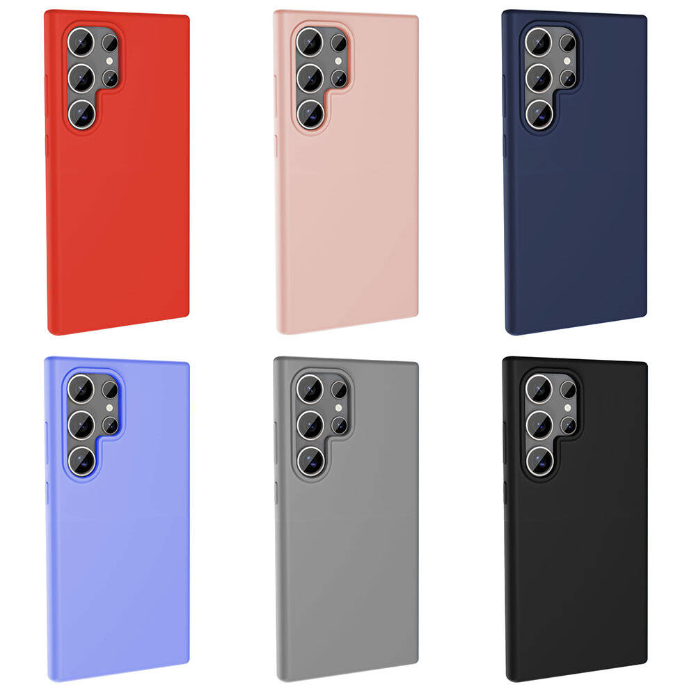 Galaxy S24 Ultra Kılıf M-safe Şarj Özellikli Sıvı Teknolojili Silinebilir Sert Zore Kivi Kapak Lila