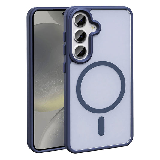 Galaxy S25 FE Kılıf M-safe Şarj Özellikli Mat Arka Yüzey Zore Sio Kapak Koyu Yeşil