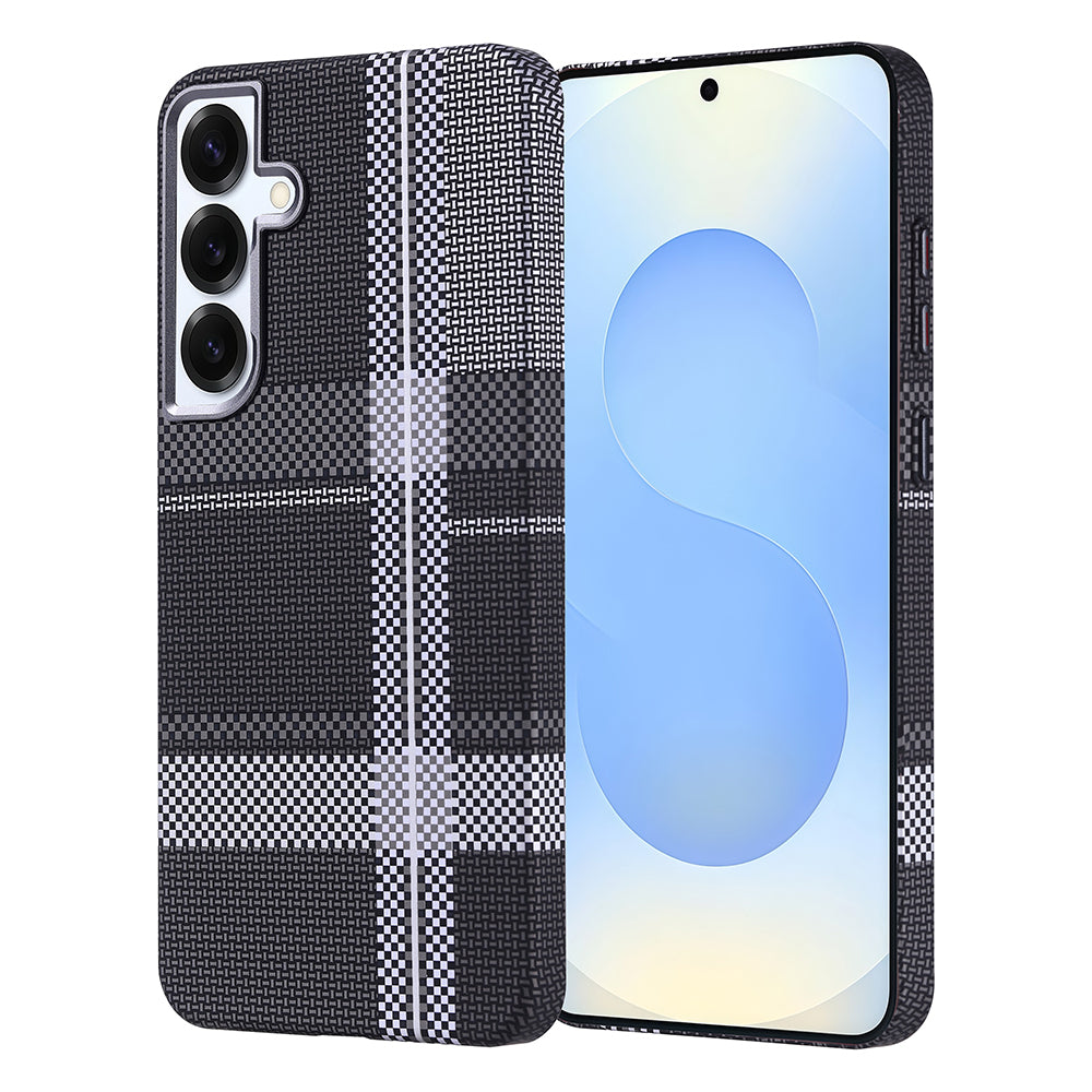 Galaxy S25 Plus Kılıf M-safe Şarj Özellikli Karbon Fiber Görünümlü Zore Nekst Kapak Siyah