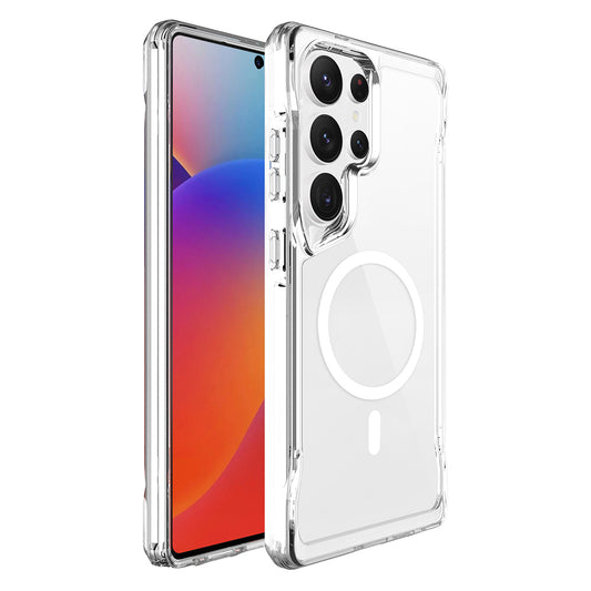 Galaxy S25 Ultra Kılıf Zore M-safe Şarj Özellikli T-Max M-safe Kapak Şeffaf