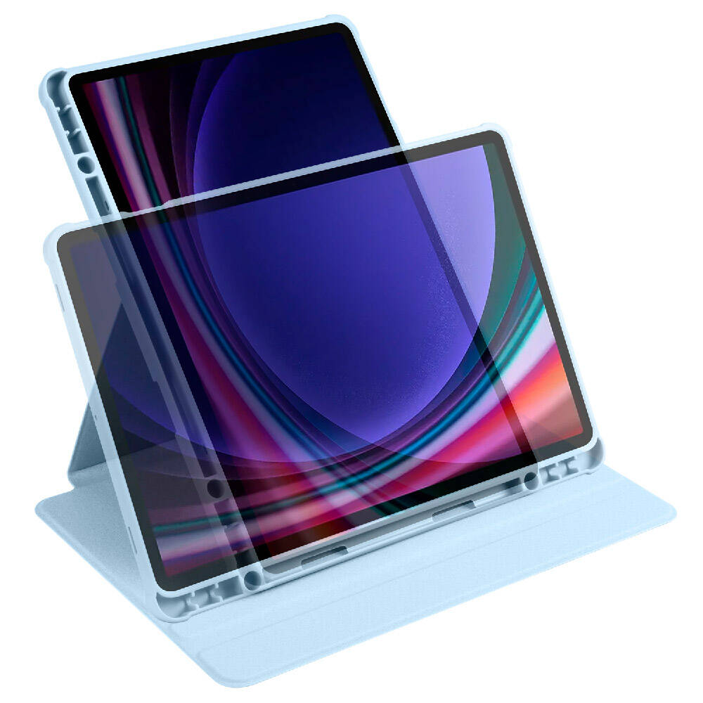 Galaxy Tab S9 Kılıf Zore Termik Kalem Bölmeli Dönebilen Standlı Kılıf Açık Yeşil