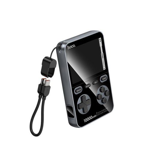 Hoco. Q47 Shine 10.000 mAh PD 20W Dahili Retro Oyun Konsollu Magsafe Powerbank - Siyah