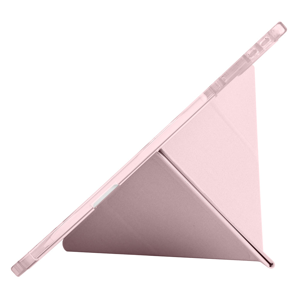 Honor MagicPad 2 Kılıf Zore Tri Folding Kalem Bölmeli Standlı Kılıf Rose Gold