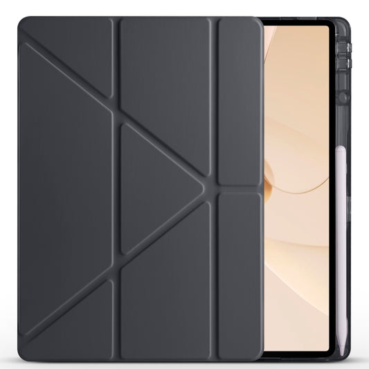 Huawei Matepad 12X Kılıf Zore Tri Folding Kalem Bölmeli Standlı Kılıf Siyah