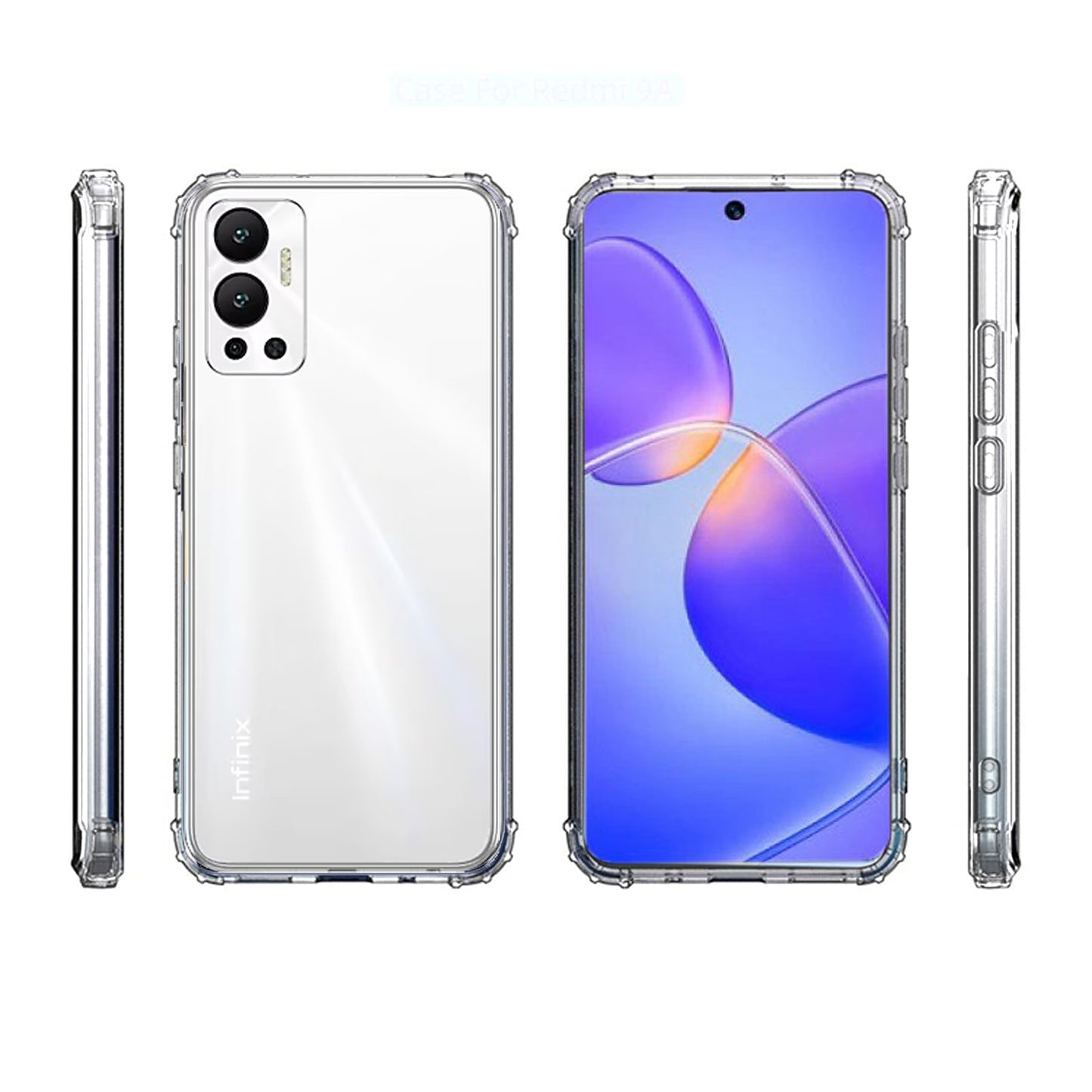 İnfinix Hot 12 Kılıf Zore 2mm Anti Shock Silikon Renksiz