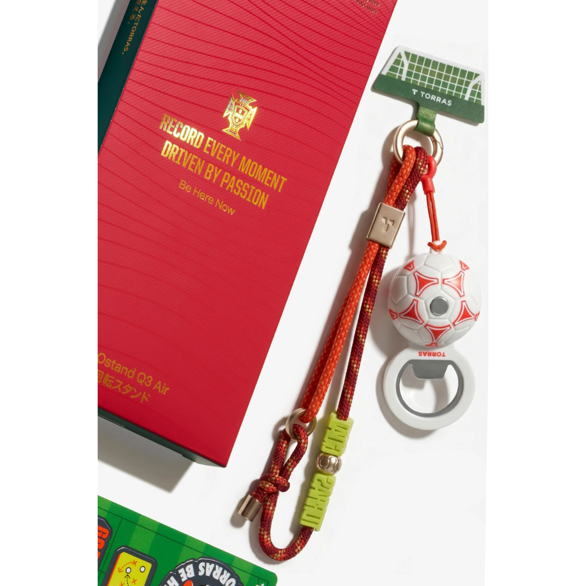 Torras World Cup Edition Futbol Topu Tasarımlı Anahtarlık Telefon Askısı - Turuncu