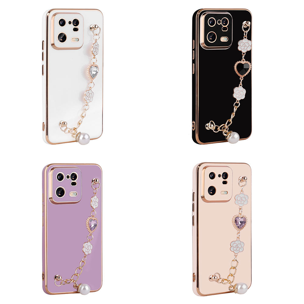 Xiaomi Mi 13 Pro Kılıf El Tutamaçlı Kamera Korumalı Zore Taka Silikon Kapak Pembe