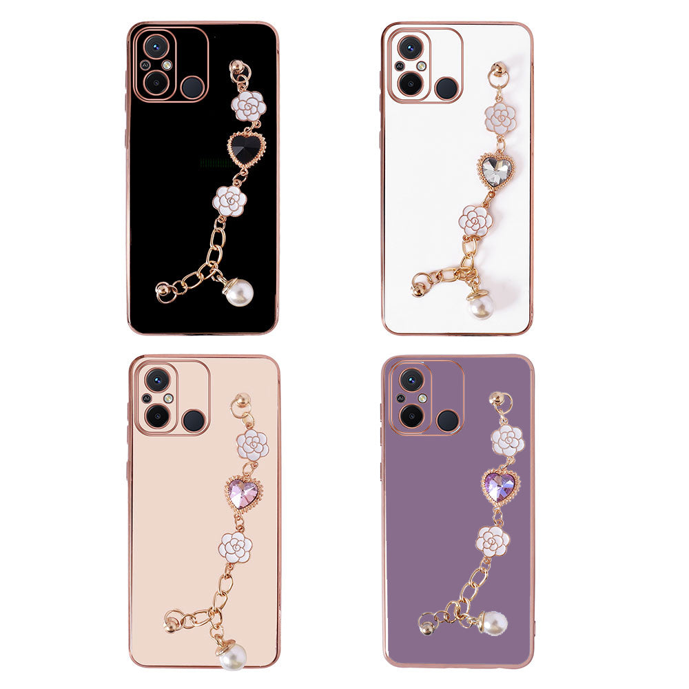 Xiaomi Redmi 12C Kılıf El Tutamaçlı Kamera Korumalı Zore Taka Silikon Kapak Mor