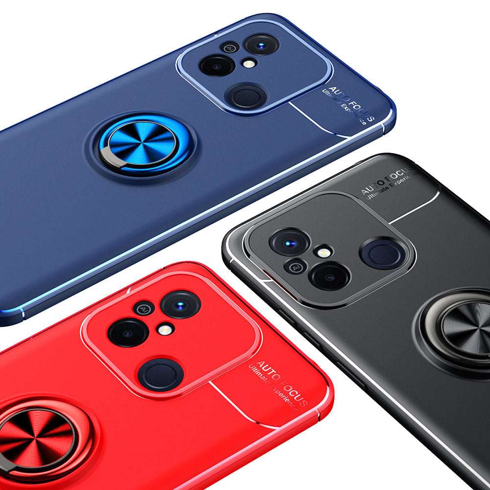 Xiaomi Redmi 12C Kılıf Zore Ravel Silikon Kapak Siyah-Mavi