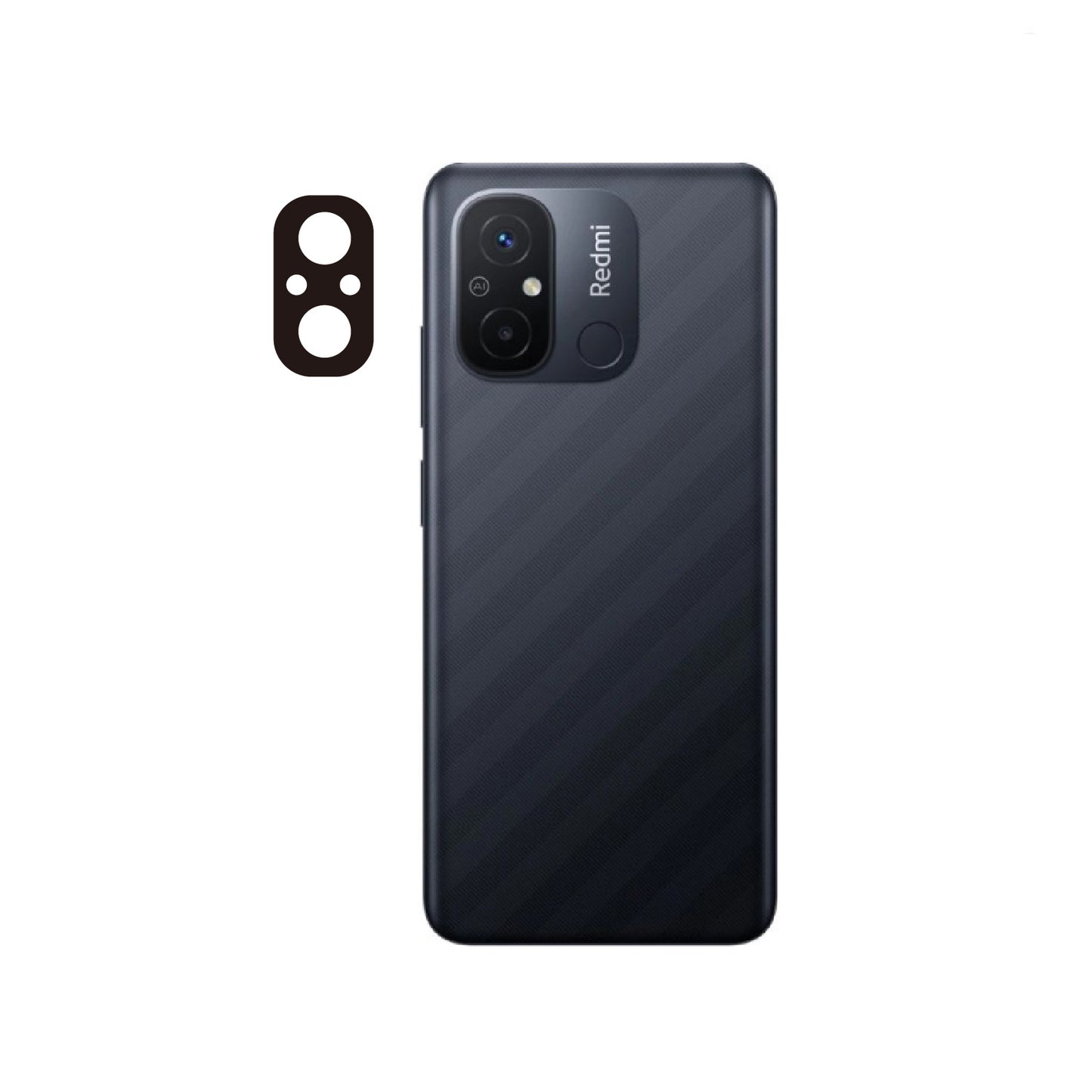 Xiaomi Redmi 12C Zore 3D Kamera Camı Siyah