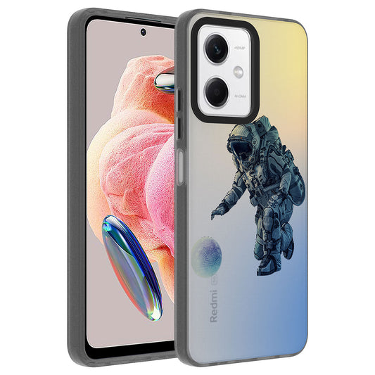 Xiaomi Redmi Note 12 4G Kılıf Desenli Zore Dragon Sert Kapak Klavye