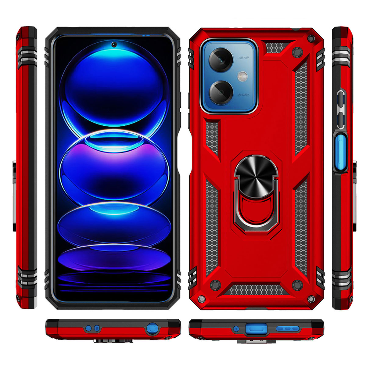 Xiaomi Redmi Note 12 5G Kılıf Zore Vega Kapak Mavi