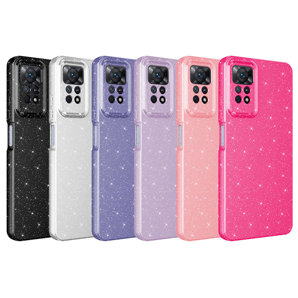 Xiaomi Redmi Note 12 Pro 4G Kılıf Kamera Korumalı Simli Lüks Zore Koton Kapak Pembe