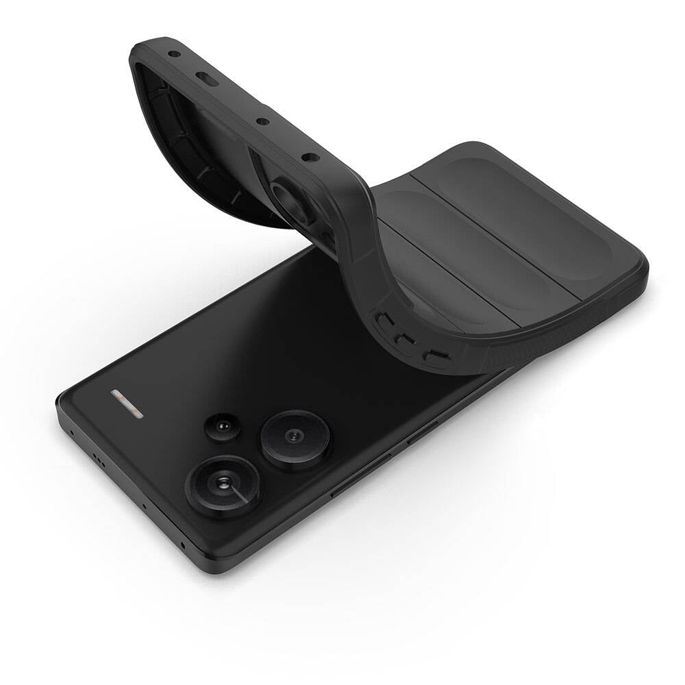 Xiaomi Redmi Note 13 Pro Plus 5G Kılıf Esnek TPU Oyuklu Arka Yüzey Tasarımlı Zore Etnik Silikon Kapak Lacivert