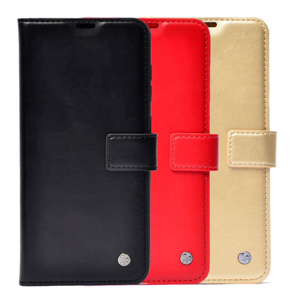 Xiaomi Redmi Note 15 Kılıf Zore Kar Deluxe Kapaklı Kılıf Kırmızı