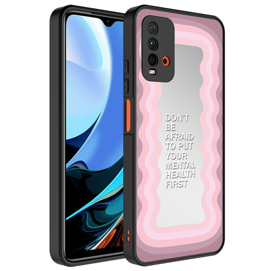 Xiaomi Redmi Note 9 4G Kılıf Aynalı Desenli Kamera Korumalı Parlak Zore Mirror Kapak Ayna
