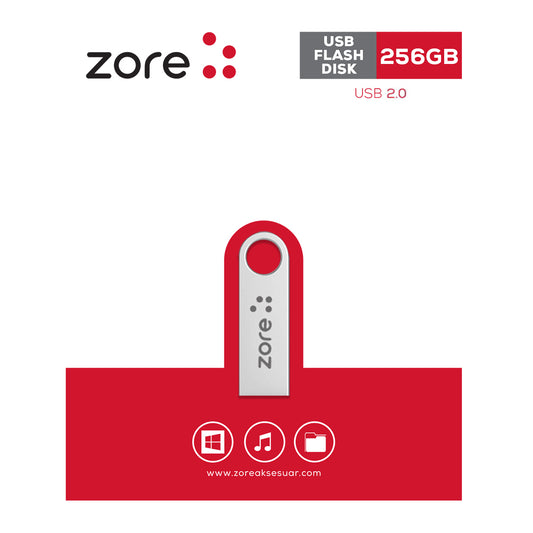 Zore Metal Usb Flash Disk 256GB Gümüş