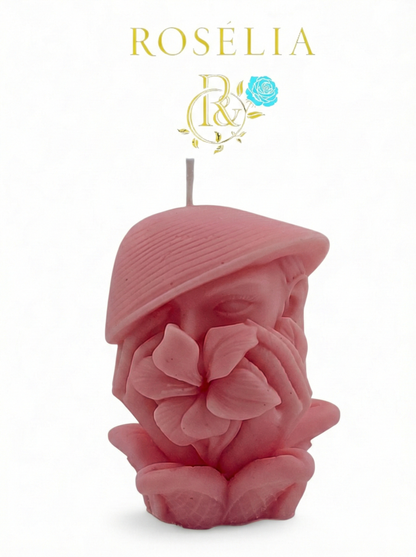 Şapkalı Kadın Valentine Collection Dekoratif Mum - Sevgililer Günü | Rosélia