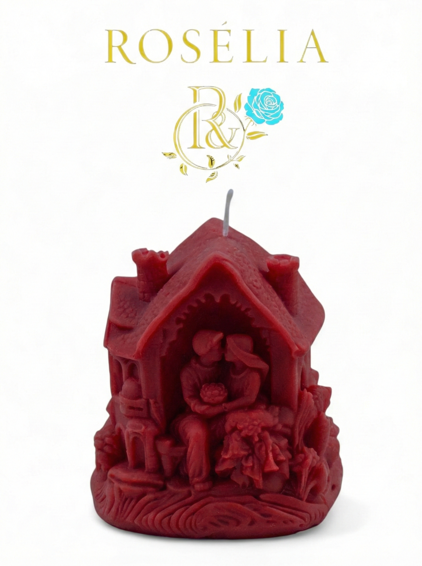Aşkın Işığı Kalbinizin Evi Valentine Collection Dekoratif Mum - Sevgililer Günü | Rosélia