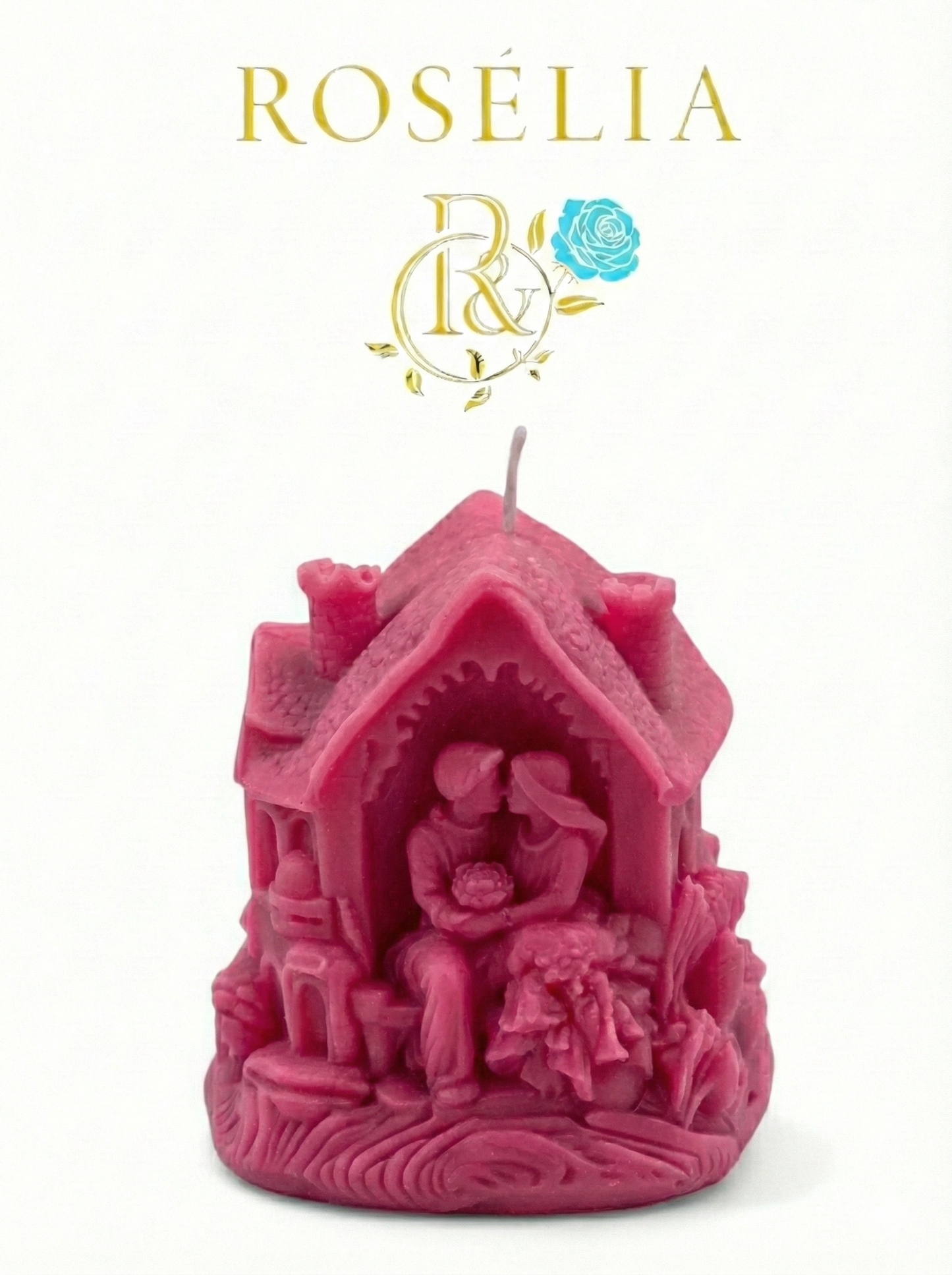 Aşkın Işığı Kalbinizin Evi Valentine Collection Dekoratif Mum - Sevgililer Günü | Rosélia