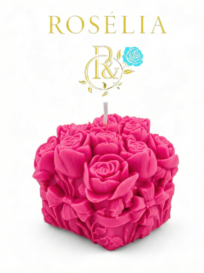 Kırmızı Gül Buketi Hediye Paketi Valentine Collection Dekoratif Mum - Sevgililer Günü | Rosélia