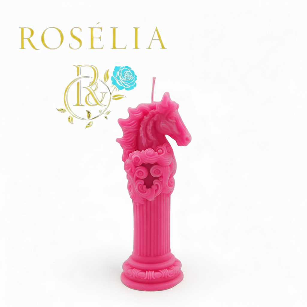Işığın ve Özgürlüğün Buluştuğu At Figürü 2 Dekoratif Mum | Rosélia