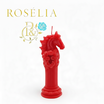 Işığın ve Özgürlüğün Buluştuğu At Figürü 2 Dekoratif Mum | Rosélia