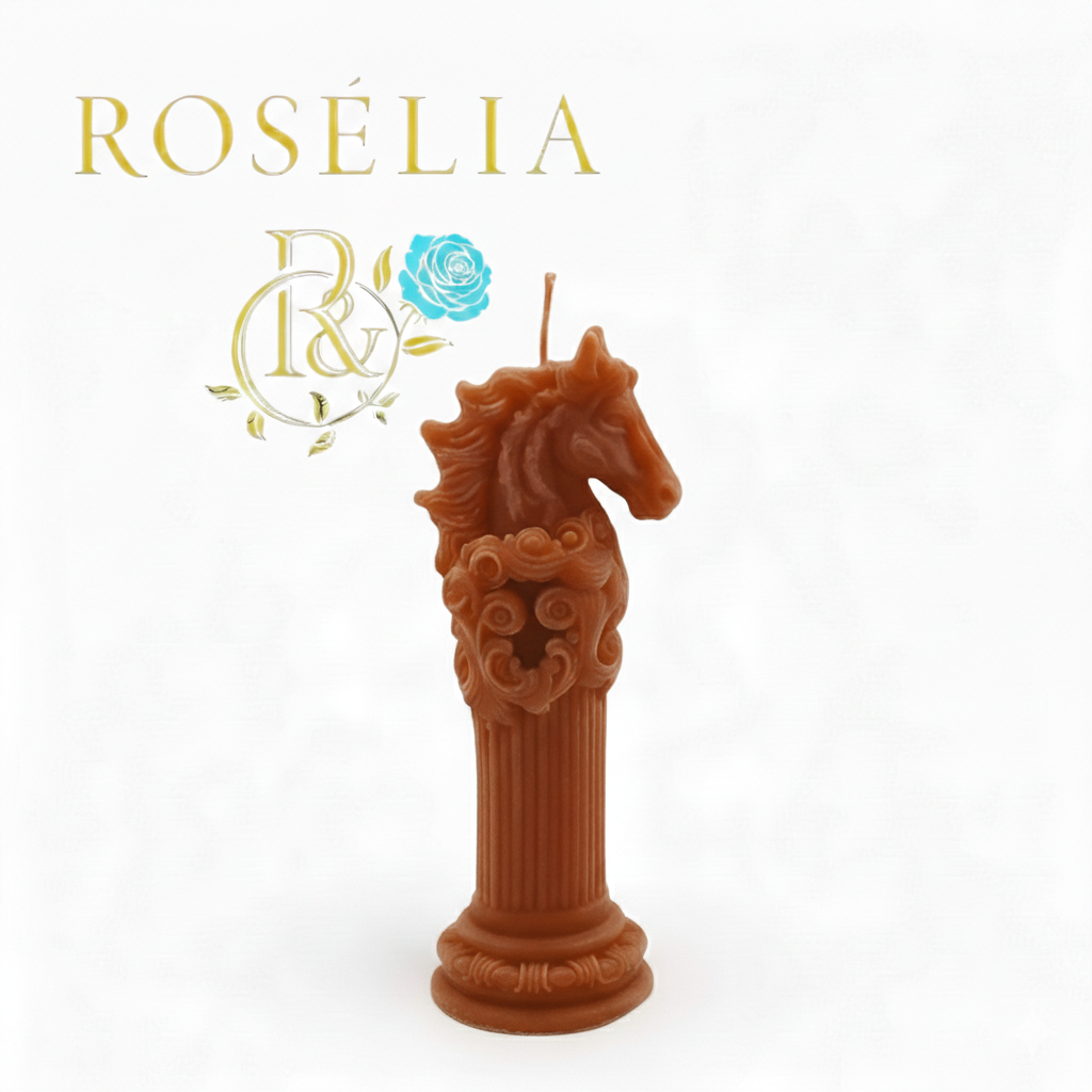 Işığın ve Özgürlüğün Buluştuğu At Figürü 2 Dekoratif Mum | Rosélia