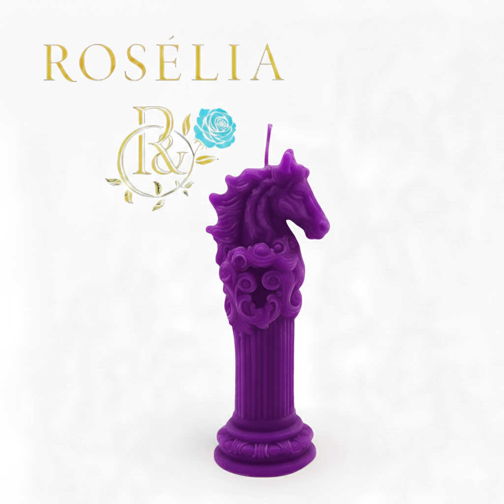 Işığın ve Özgürlüğün Buluştuğu At Figürü 2 Dekoratif Mum | Rosélia