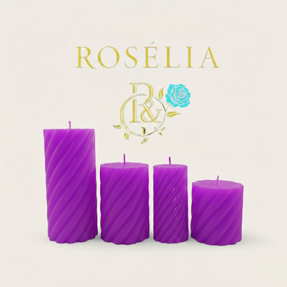 Spiral Tasarımlı Baton Dekoratif Mum | Rosélia