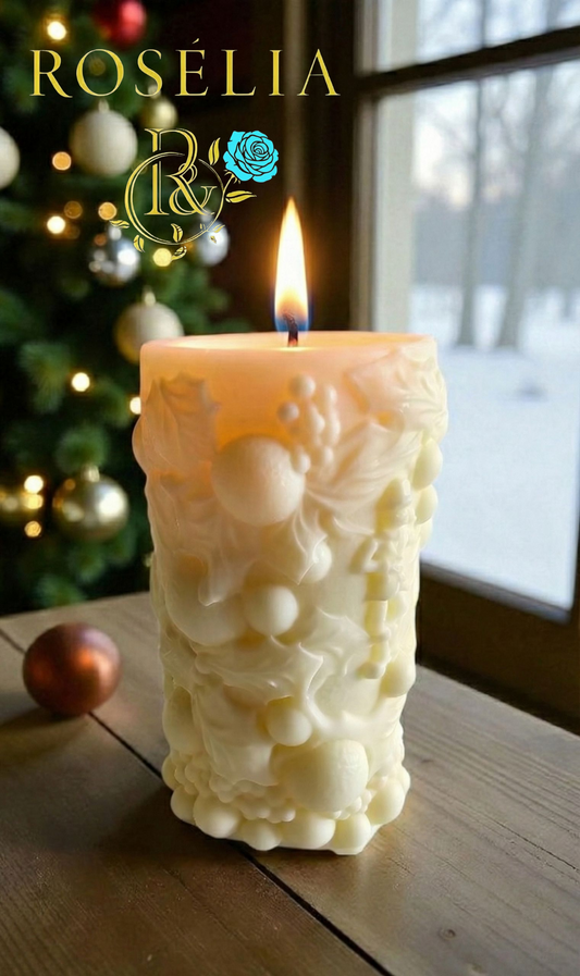 Rosélia Ökse Otu Temalı Baton Mum Yılbaşı Konsepti