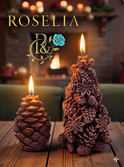 Kozalak Mum - El Yapımı Dekoratif Kozalak Mum | Rosélia