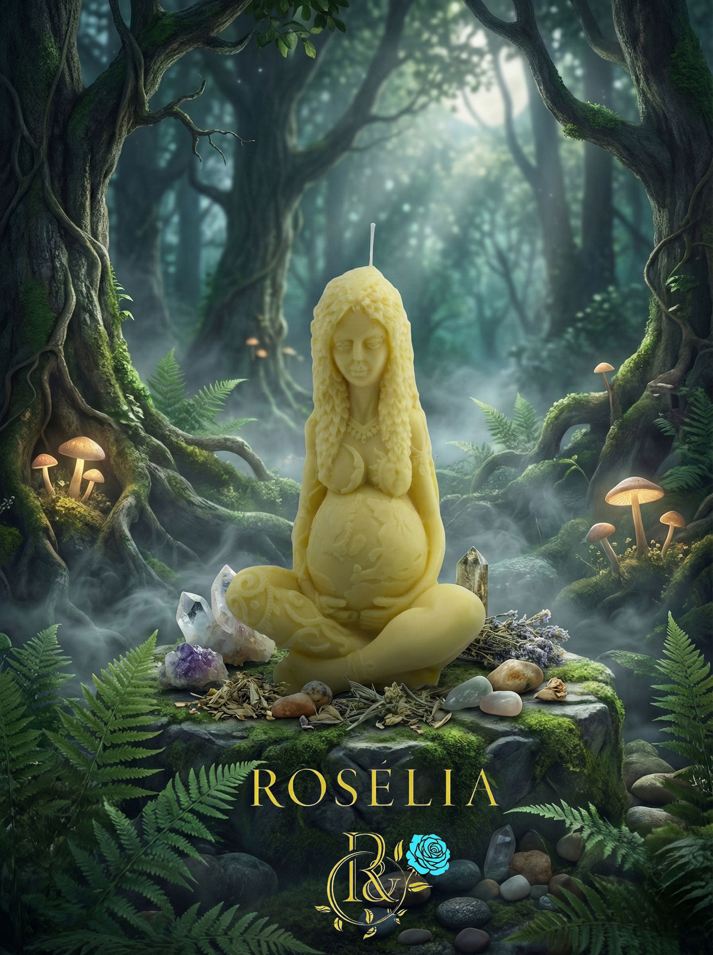 Doğa Ana Mum - El Yapımı Dekoratif Doğa Ana Mum | Rosélia