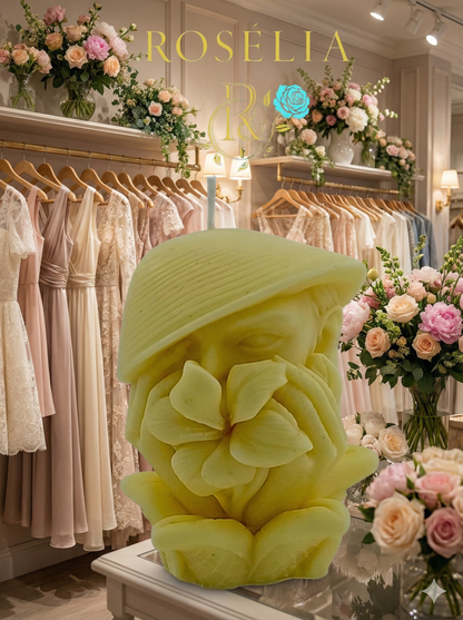 Şapkalı Kadın Valentine Collection Dekoratif Mum - Sevgililer Günü | Rosélia
