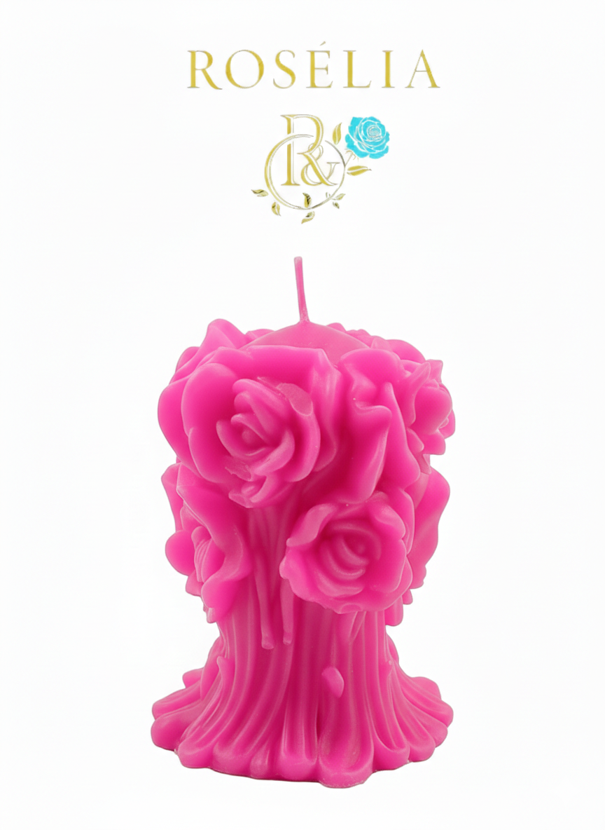 Gül Gelin Buketi Valentine Collection Dekoratif Mum - Sevgililer Günü | Rosélia