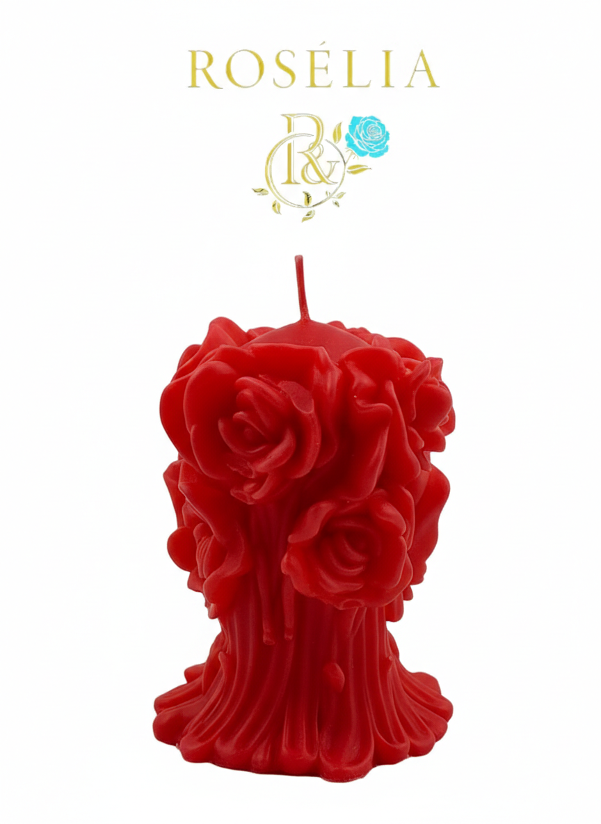 Gül Gelin Buketi Valentine Collection Dekoratif Mum - Sevgililer Günü | Rosélia
