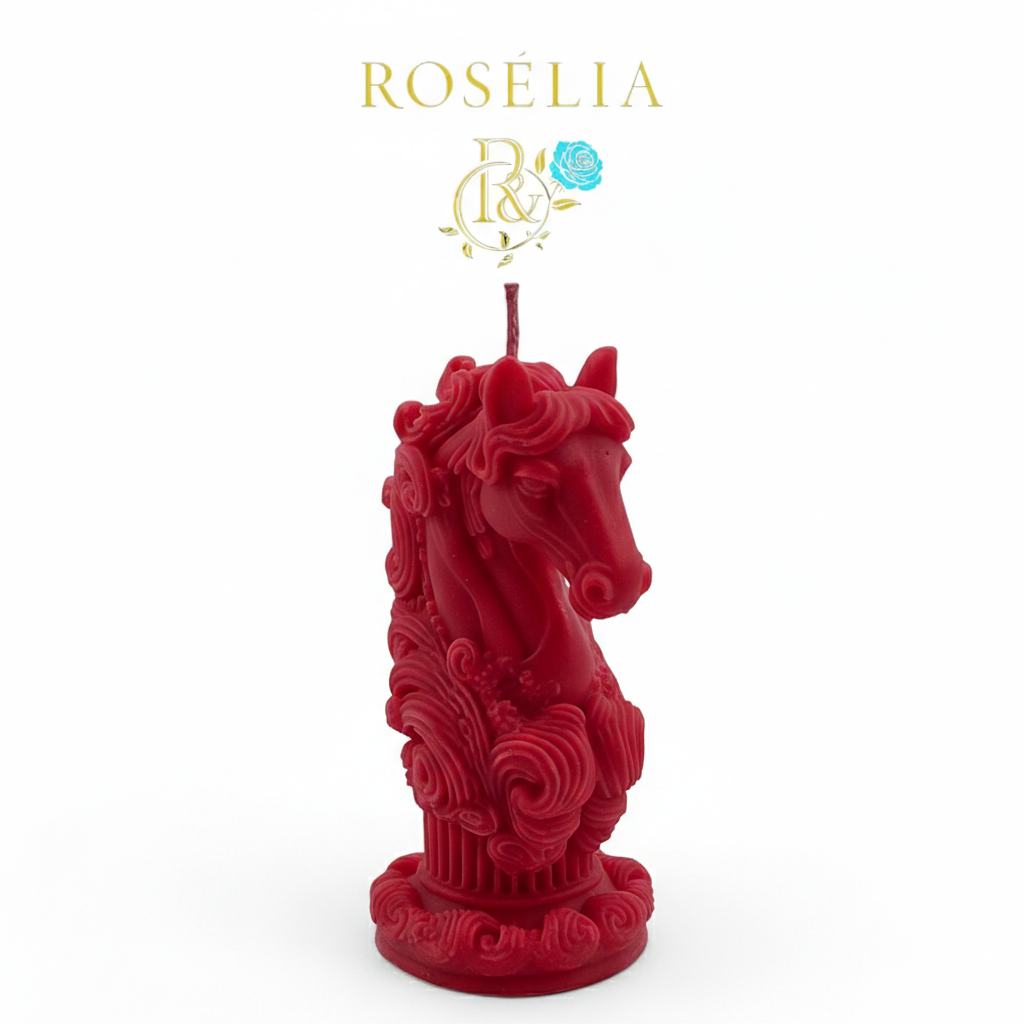 Işığın ve Özgürlüğün Buluştuğu At Figürü Dekoratif Mum | Rosélia