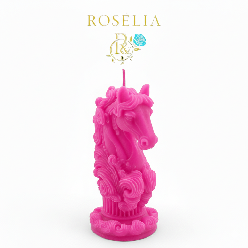 Işığın ve Özgürlüğün Buluştuğu At Figürü Dekoratif Mum | Rosélia