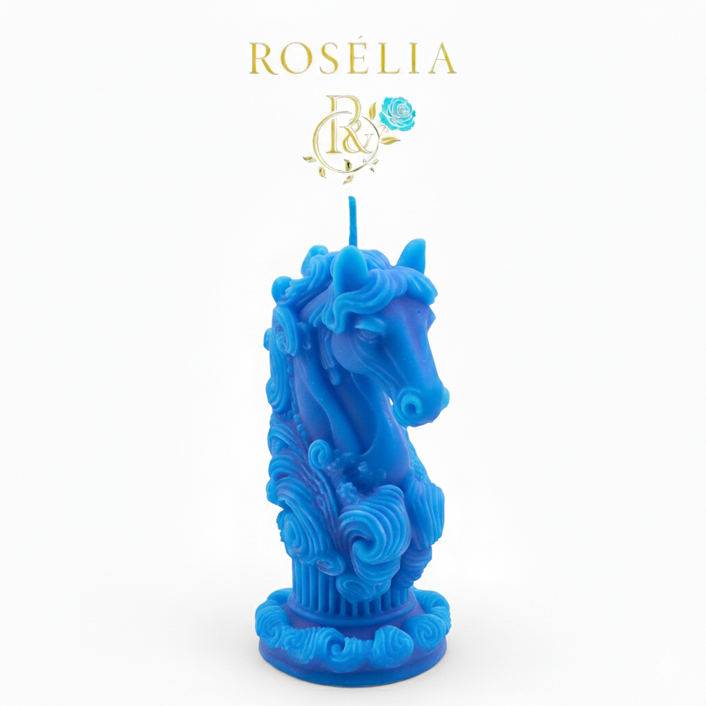 Işığın ve Özgürlüğün Buluştuğu At Figürü Dekoratif Mum | Rosélia