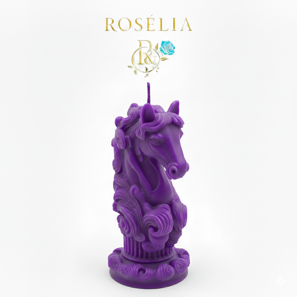 Işığın ve Özgürlüğün Buluştuğu At Figürü Dekoratif Mum | Rosélia