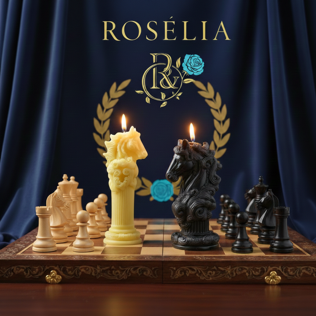 Strateji ve Gücün Mitolojik Dansı - At Figürleri Dekoratif Mum | Rosélia