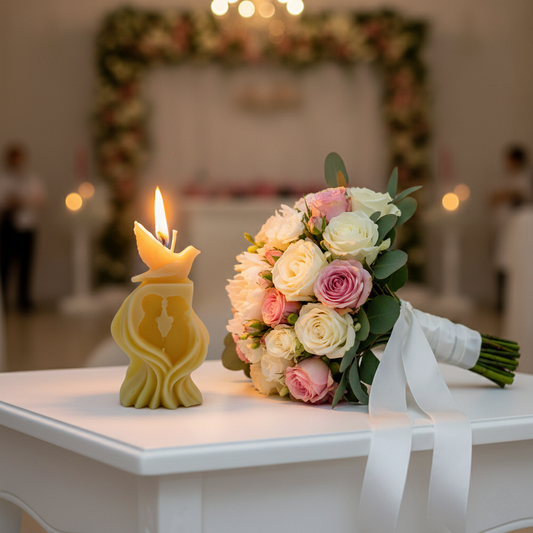 "Evlilik Teklifi" ile Başlayan Sonsuz Mutluluk Valentine Collection Dekoratif Mum - Sevgililer Günü | Rosélia