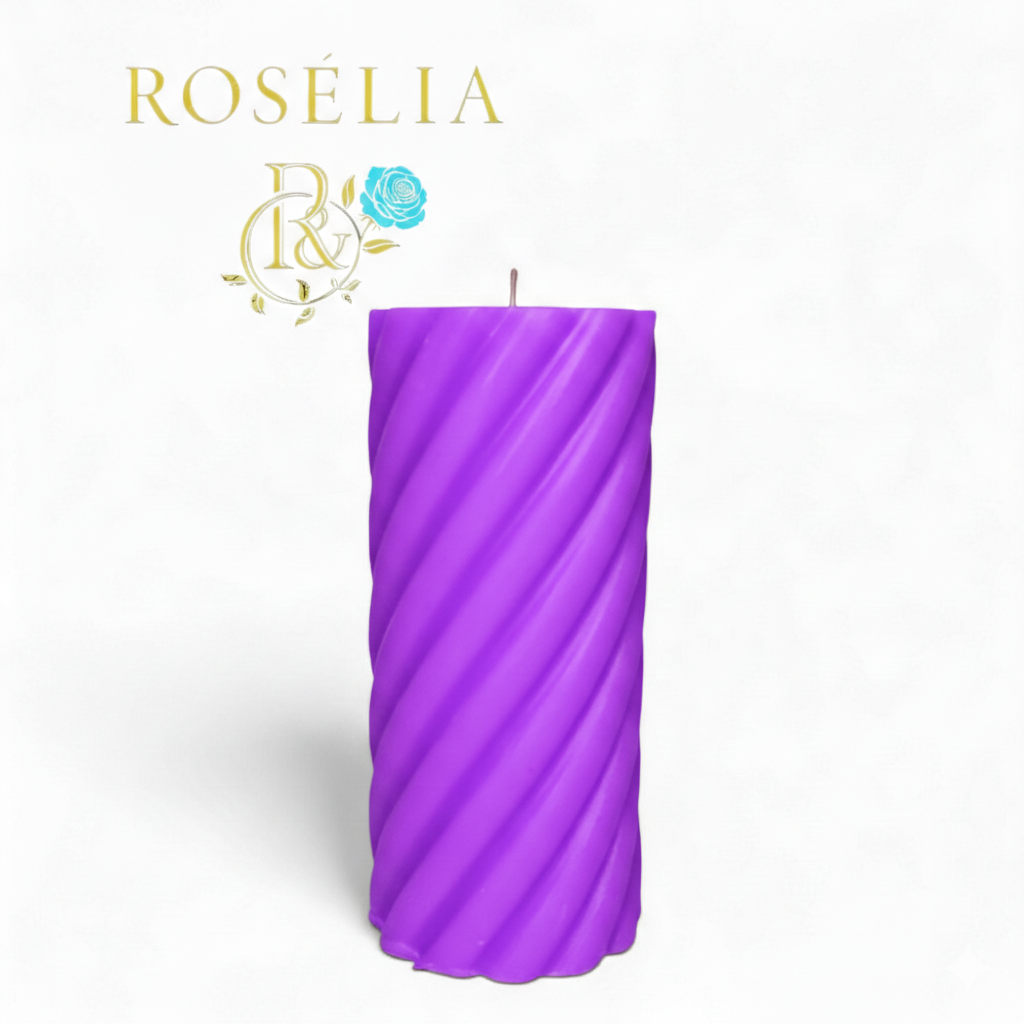 Spiral Tasarımlı Baton Dekoratif Mum | Rosélia