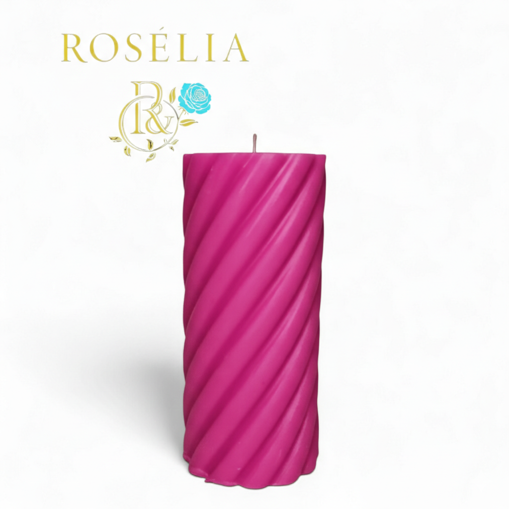 Spiral Tasarımlı Baton Dekoratif Mum | Rosélia