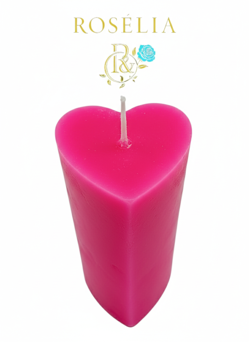Kalp Temalı Baton Dekoratif Mum | Rosélia