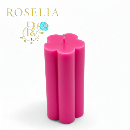 Çiçek Tasarımlı Baton Geometrik Seri Dekoratif Mum | Rosélia