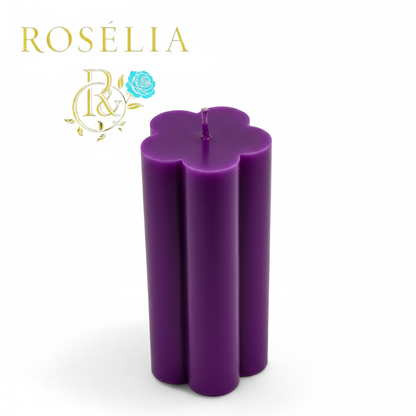 Çiçek Tasarımlı Baton Geometrik Seri Dekoratif Mum | Rosélia
