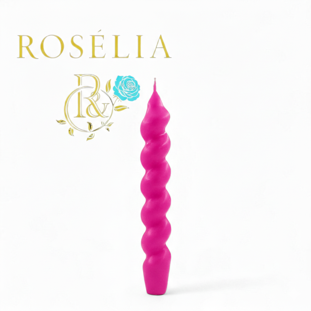 Tutkunun Kıvrımlı Şamdan Dekoratif Mum | Rosélia