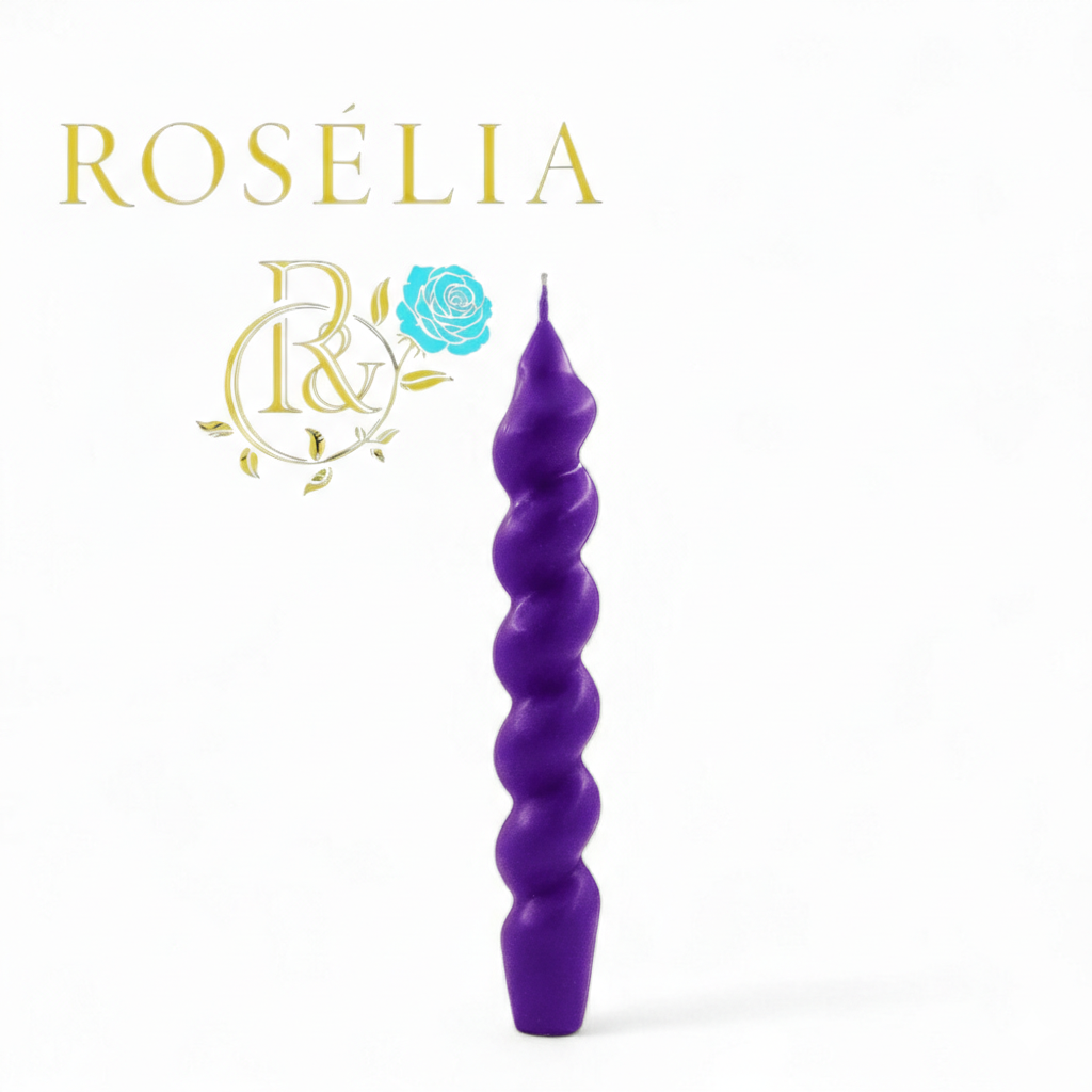 Tutkunun Kıvrımlı Şamdan Dekoratif Mum | Rosélia