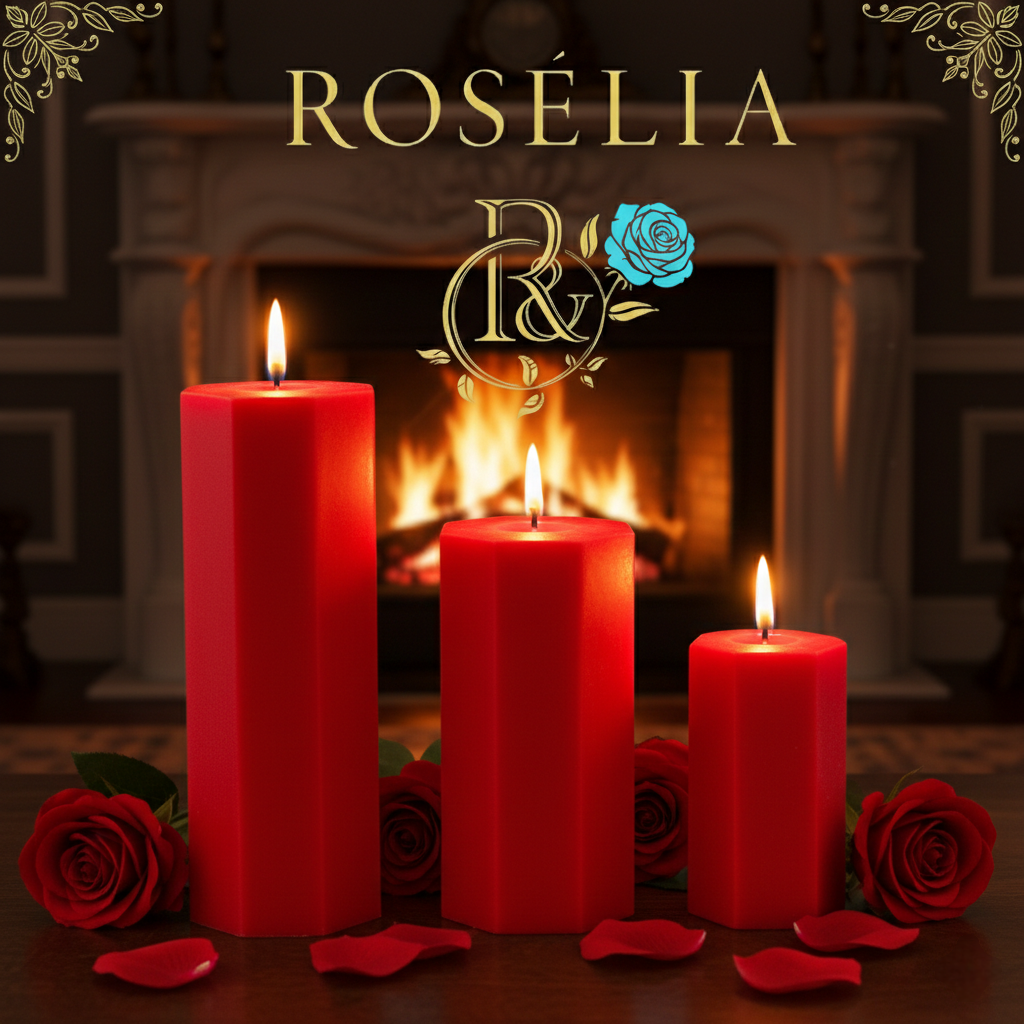 Hexagon Tasarımlı Baton Geometrik Seri Dekoratif Mumlar | Rosélia